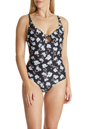 Front Tie One Piece Swimsuit