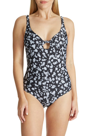 Front Tie One Piece Swimsuit